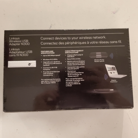 NIB Linksys AE1200 N300 Wireless USB Adapter - Picture 4 of 4